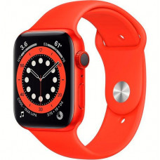 Apple Watch - Series 6 - Red aluminum case with Red sport strap (GPS) 44MM